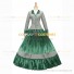 Civil War Country Lolita Victorian Masquerade Theme Green Ball Gown Dress