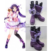 Love Live Valentine's Day Maid Nozomi Tojo Purple Cosplay Boots