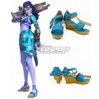 Overwatch OW Widowmaker Aelie Lacroix Cote D'azur Widowmaker Skin Blue Cosplay Shoes