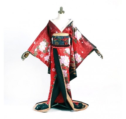 Date A Live Kurumi Tokisaki Kimono Cosplay Costume Version 1