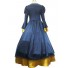 Vocaloid Kagamine Rin Blue And Yellow Cosplay Costume Dress
