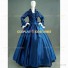 High Quality Victorian Style Queen Royal Lady Fantasy Dress Theater Reenactment Costume Royal Blue