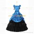 Vintage Gothic Lolita Victorian 18th Century Light Blue Ruffles Evening Ball Gown Dress