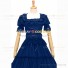 Reenactment Civil War Lace Lolita Recoco Layered Blue Ball Gown Dress