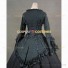 Renaissance Faire Victorian Royal Black Steampunk Clothing Evening Gown