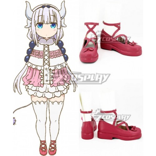 Miss Kobayashi's Dragon Maid Kanna Kamui Pink Cosplay Shoes - B Edition