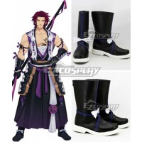 Katsugeki Touken Ranbu Tonbokiri Black Shoes Cosplay Boots