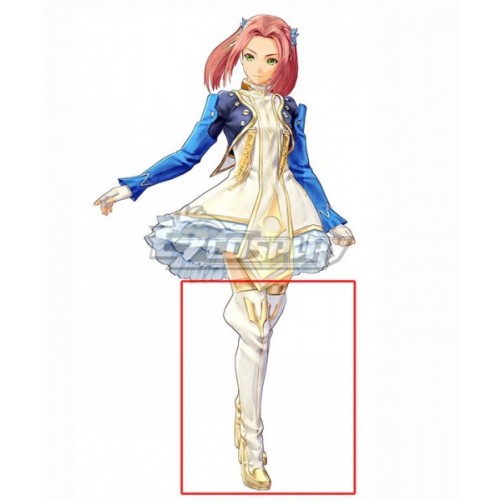 Tales of Berseria Eleanor Hume Golden White Shoes Cosplay Boots