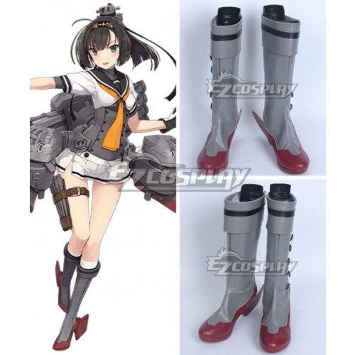 Kantai Collection Hatsuzuki Grey Shoes Cosplay Boots