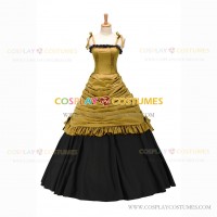 Reenactment Gothic Lolita Civil War Victorian Ball Gown Golden Dress