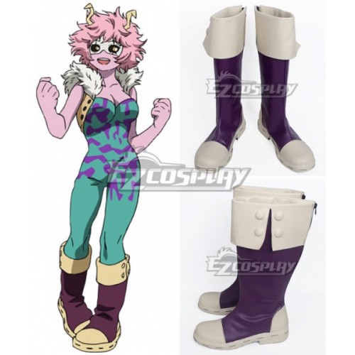 My Hero Academia Boku no Hero Akademia Mina Ashido Purple Shoes Cosplay Boots