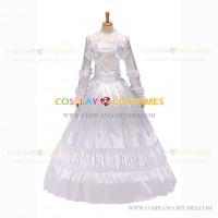 Gothic Lolita Victorian Rococo Stage Long Luxury White Dress Ball Gown