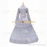 Gothic Lolita Victorian Rococo Stage Long Luxury Silver Dress Ball Gown