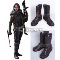 Rogue One: A Star Wars Story Jyn Erso Brown Shoes Cosplay Boots