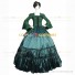 Royal Queen Victorian Style Lady  Pioneer Women Retro Clothing Dark Olive