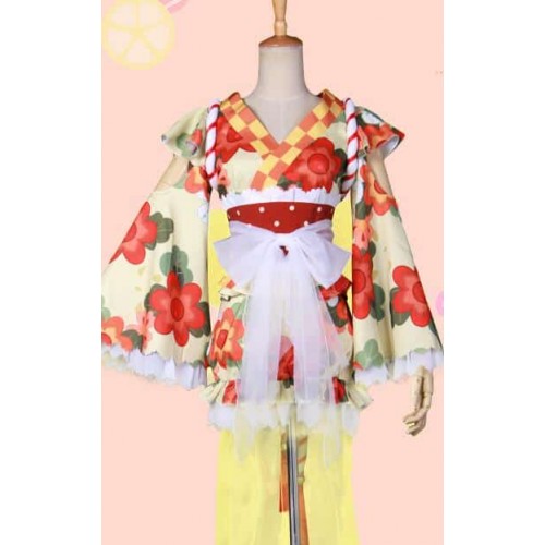 Love Live Sunshine Aqours Hanamaru Kunikida Summer Festival Kimono Cosplay Costume