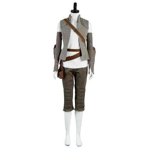 Star Wars Episode VIII The Last Jedi Rey Cosplay Costume Version 2