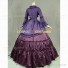 Royal Queen Victorian Style Lady  Pioneer Women Retro Clothing Purple