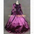 Deluxe Renaissance Queen Elizabeth I Medieval Satin Dress Purple