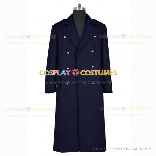 Captain Jack Harkness Costume for Doctor Who Torchwood Cosplay Dark Blue Trench Coat