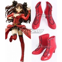 Fate Grand Order Rin Tohsaka Formal Craft Red Black Cosplay Shoes