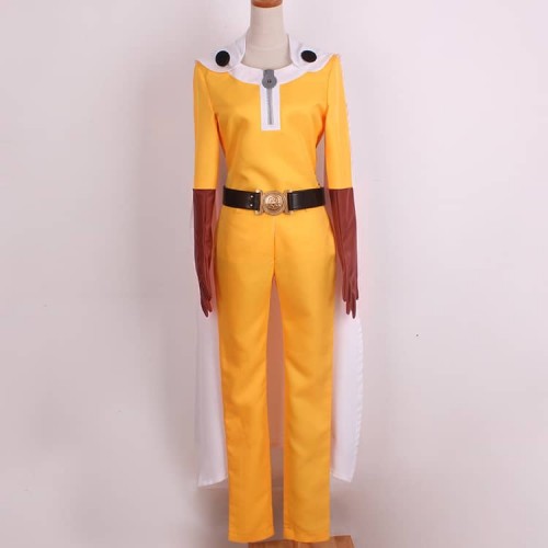 One Punch Man Saitama Caped Baldy Hagemanto Cosplay Costume Version 2