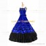 Romantic Southern Belle Marie Antoinette Theater Steampunk Ball Gown Blue Dress