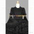 Elegant Lolita Dress Black Cascading Tiered Wide Sleeve Dress