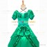 Reenactment Victorian Scarlett O'Hara Rococo Green Ball Gown Dress