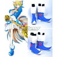 Show By Rock Shuzo Blue Shoes Cosplay Boots