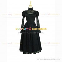 1920's Edwardian Style Black Retro Dress