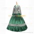 Civil War Country Lolita Victorian Masquerade Theme Green Ball Gown Dress