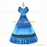 Civil War Victorian Rococo Lolita Armelloses Kleid Evening Gown Blue Dress