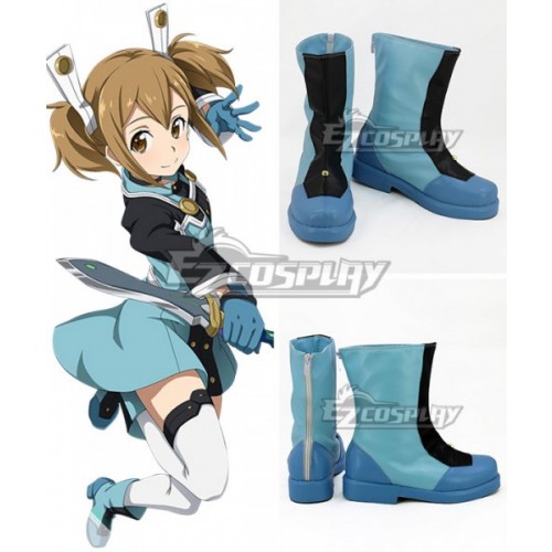 Sword Art Online Ordinal Scale Keiko Ayano Silica Shirika Movie Blue Shoes Cosplay Boots