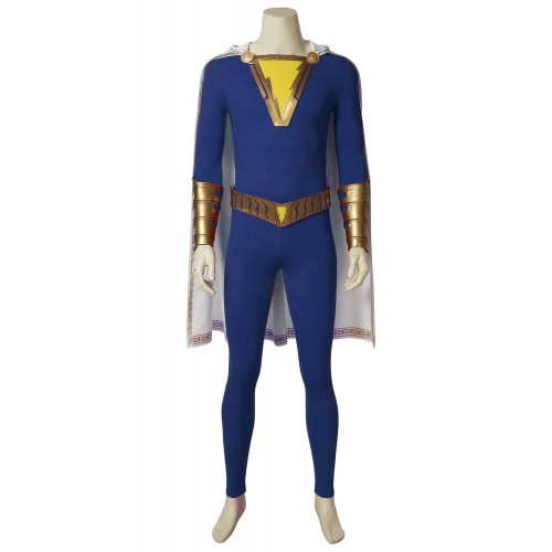 Shazam Captain Marvel Billy Batson Blue Cosplay Costume