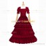 Reenactment Civil War Lace Lolita Recoco Layered Red Ball Gown Dress