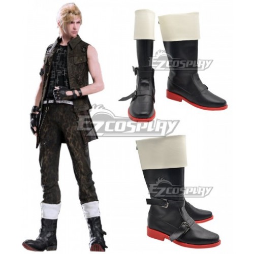 Final Fantasy XV Prompto Argentum Black and White Shoes Cosplay Boots