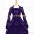 Retro Renaissance Style Pagoda Sleeves Prom Ball Gown Purple Dress