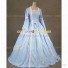 Victorian Lady Queen Colonial Princess Fairytale Dress Lace Ball Gown Baby Blue