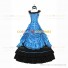 Steampunk Southern Belle Saloon Girls Theater Ruffles Blue Dress Evening Gown