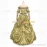 Classic Victorian Steampunk Ruffles Herrlich Golden Ball Gown Dress