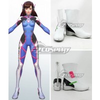 Overwatch OW D.Va DVa Hana Song White Cosplay Shoes