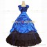 Southern Belle Alice in Wonderland Fancy Fairytale Dress Royal Blue