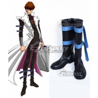 Yu-Gi-Oh! Yugioh Kaiba Seto Black Shoes Cosplay Boots