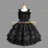 Gothic Lolita Black Dress Ladies Fantasy Tiered Dress Punk Lolita