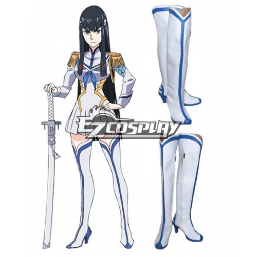 KILL la KILL Satsuki Kiryuin White Shoes Cospaly Boots