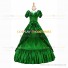 Reenactment Victorian Scarlett O'Hara Rococo Green Ball Gown Dress