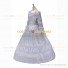 Gothic Lolita Victorian Rococo Stage Long Luxury Silver Dress Ball Gown