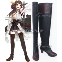 Kantai Collection NO.021b Kongou Black Shoes Cosplay Boots