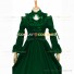 Marie Antoinette Reenactment Lolita Green Ruffle Evening Ball Gown Dress